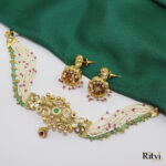 Samridhi Antique Gold Choker Set - Image 3