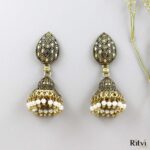 Seema Gold Oxidised Earrings - Image 2