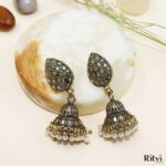 Seema Gold Oxidised Earrings