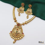 Shriya Antique Gold Necklace Set - Image 2