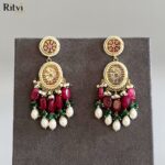 Sonal Rajasthani Thewa Long Necklace Set - Image 3