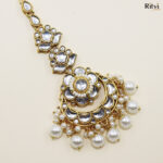 Hiral Kundan White Maang Tikka