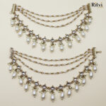 komal Gold Plated Pearl Kanchain/Ear Chain